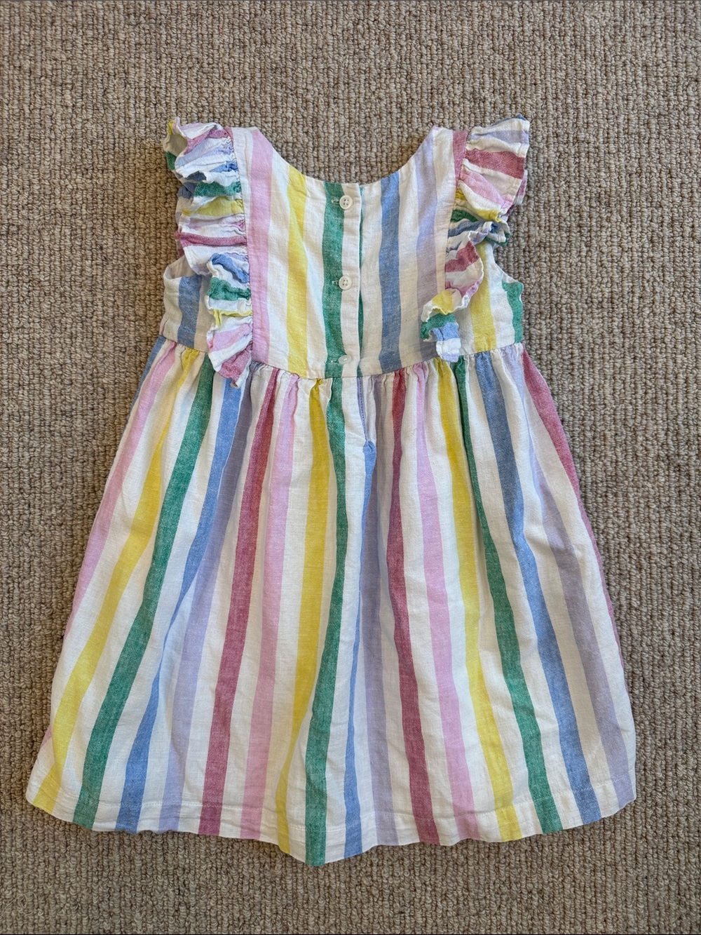 GAP Pastel Multi-Color Stripe Ruffle Sundress - Picture 4 of 4
